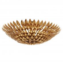  507-GA - Broche 6 Light Antique Gold Flush Mount