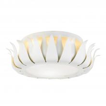  510-MT - Broche 3 Light Matte White Flush Mount