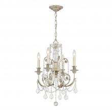  5114-OS-CL-SAQ - Regis 4 Light Spectra Crystal Olde Silver Chandelier