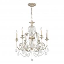  5116-OS-CL-MWP - Regis 6 Light Hand Cut Crystal Olde Silver Chandelier