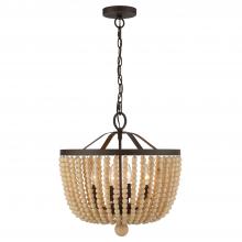  604-FB - Rylee 4 Light Forged Bronze Mini Chandelier