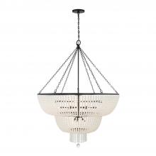  614-MK - Rylee 15 Light Matte Black Chandelier