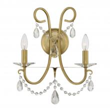  6822-VG-CL-MWP - Othello 2 Light Vibrant Gold Sconce