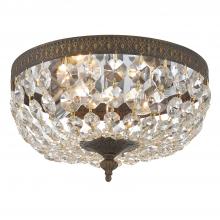  710-EB-CL-SAQ - Crystorama 2 Light Spectra Crystal English Bronze Flush Mount