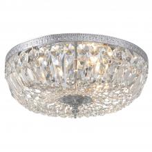  716-CH-CL-SAQ - Crystorama 3 Light Spectra Crystal Polished Chrome Flush Mount