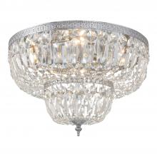  718-CH-CL-S - Crystorama 4 Light Swarovski Strass Crystal Polished Chrome Flush Mount