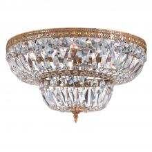  730-OB-CL-SAQ - Crystorama 8 Light Spectra Crystal Olde Brass Flush Mount