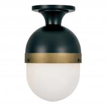  CAP-8500-MK-TG - Brian Patrick Flynn Capsule 1 Light Matte Black + Textured Gold Outdoor Semi Flush Mount