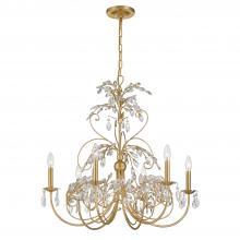  SDE-4926-GA - Sadie 6 Light Antique Gold Chandelier