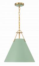  XAV-B8305-VG-GR - Xavier 3 Light Vibrant Gold + Green Pendant