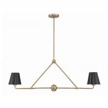  XAV-B9302-VG - Xavier 2 Light Vibrant Gold Linear Chandelier