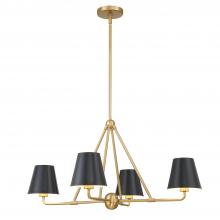  XAV-B9304-VG - Xavier 4 Light Vibrant Gold Chandelier