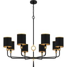  LKY5040MBK - Lockery 8-Light Matte Black Chandelier