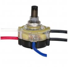  80/1358 - 3-Way Lighted Push Switch, Plastic Bushing, 2 Circuit, 4 Position(L-1, L-2, L1-2, Off). Rated: