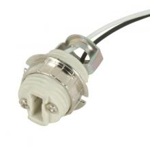  80/1589 - Threaded G-9 Porcelain Socket; 21" Leads; With Ring; UL 10362 Leads; 1/8 IP Hickey Inside