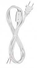  90/1581 - Heavy Duty Cord Set 18/3 SJT -105C 3 Prong Molded Plug Stripped & Slit10ft. White - 50 Ctn