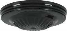  90/1677 - Ribbed Canopy; Canopy Only; Black Finish; 5" Diameter; 7/16" Center Hole; 2 -8/32 Bar Holes