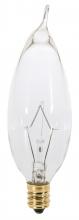  S3774 - 25 Watt CA8 Incandescent; Clear; 1500 Average rated hours; 210 Lumens; Candelabra base; 120 Volt;