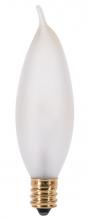  S3778 - 25 Watt CA8 Incandescent; Frost; 1500 Average rated hours; 200 Lumens; Candelabra base; 120 Volt;