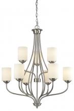  434-9-BN - 9 Light Chandelier