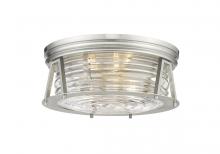  491F3-BN - 3 Light Flush Mount