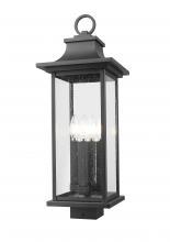  5017PHBS-BK - 4 Light Outdoor Post Mount Fixture