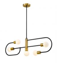  621-5L-MB-FB - 5 Light Linear Chandelier