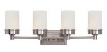 Trans Globe 70334 BN - Fusion Collection 4-Light Shaded Bath Bar Vanity Wall Light