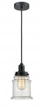  100BK-10BK-0H-BK-G184 - Whitney - 1 Light - 8 inch - Matte Black - Cord hung - Mini Pendant