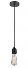  100BK-10GY-2BK - Winchester - 1 Light - 2 inch - Matte Black - Cord hung - Mini Pendant