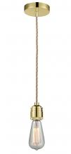  100GD-10RE-2GD - Winchester - 1 Light - 2 inch - Gold - Cord hung - Mini Pendant