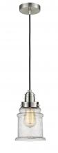  100SN-10BK-2H-SN-G184 - Winchester - 1 Light - 8 inch - Satin Nickel - Cord hung - Mini Pendant