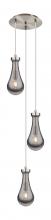  113-451-1P-SN-G451-5SM - Owego - 3 Light - 13 inch - Brushed Satin Nickel - Multi Pendant