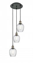  113B-3P-BAB-G292 - Salina - 3 Light - 12 inch - Black Antique Brass - Cord Hung - Multi Pendant