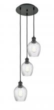  113B-3P-BK-G292 - Salina - 3 Light - 12 inch - Matte Black - Cord Hung - Multi Pendant