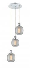  113B-3P-PC-G105 - Belfast - 3 Light - 13 inch - Polished Chrome - Cord Hung - Multi Pendant