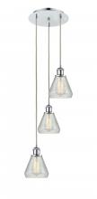  113B-3P-PC-G275 - Conesus - 3 Light - 13 inch - Polished Chrome - Cord Hung - Multi Pendant