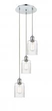  113B-3P-PC-G342 - Hadley - 3 Light - 11 inch - Polished Chrome - Cord Hung - Multi Pendant