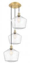  113B-3P-SG-G654-12 - Cindyrella - 3 Light - 19 inch - Satin Gold - Cord Hung - Multi Pendant