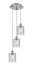  113B-3P-SN-G112 - Cobbleskill - 3 Light - 12 inch - Brushed Satin Nickel - Cord Hung - Multi Pendant