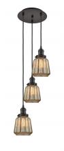  113F-3P-OB-G146 - Chatham - 3 Light - 14 inch - Oil Rubbed Bronze - Cord hung - Multi Pendant