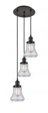  113F-3P-OB-G194 - Bellmont - 3 Light - 13 inch - Oil Rubbed Bronze - Cord hung - Multi Pendant