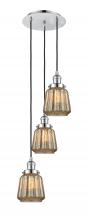  113F-3P-PC-G146 - Chatham - 3 Light - 14 inch - Polished Chrome - Cord hung - Multi Pendant