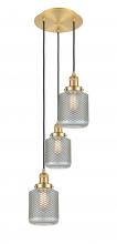  113F-3P-SG-G262 - Stanton - 3 Light - 13 inch - Satin Gold - Cord hung - Multi Pendant