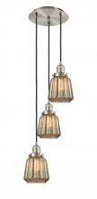  113F-3P-SN-G146 - Chatham - 3 Light - 14 inch - Brushed Satin Nickel - Cord hung - Multi Pendant