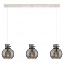  123-410-1PS-PN-G410-8SM - Newton Sphere - 3 Light - 40 inch - Polished Nickel - Cord hung - Linear Pendant