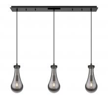  123-451-1P-BK-G451-5SM - Owego - 3 Light - 37 inch - Matte Black - Linear Pendant