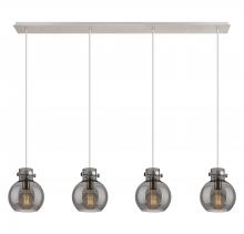  124-410-1PS-PN-G410-8SM - Newton Sphere - 4 Light - 52 inch - Polished Nickel - Cord hung - Linear Pendant