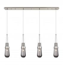  124-452-1P-SN-G452-4SM - Milan - 4 Light - 48 inch - Brushed Satin Nickel - Linear Pendant