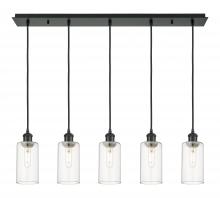  125B-5P-BK-G434-7CL - Crown Point - 5 Light - 37 inch - Matte Black - Linear Pendant